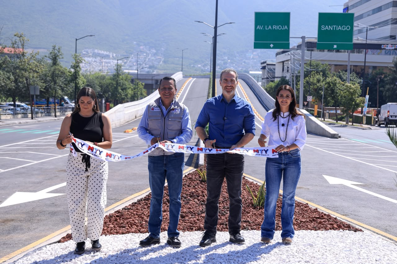Entrega Monterrey primera etapa de dos obras del Circuito Vial El Huajuco