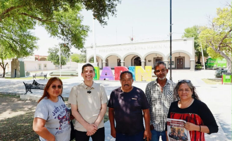 Felipe Cantú visita Marín y recoge carencias en transporte y fallas de planeación urbana