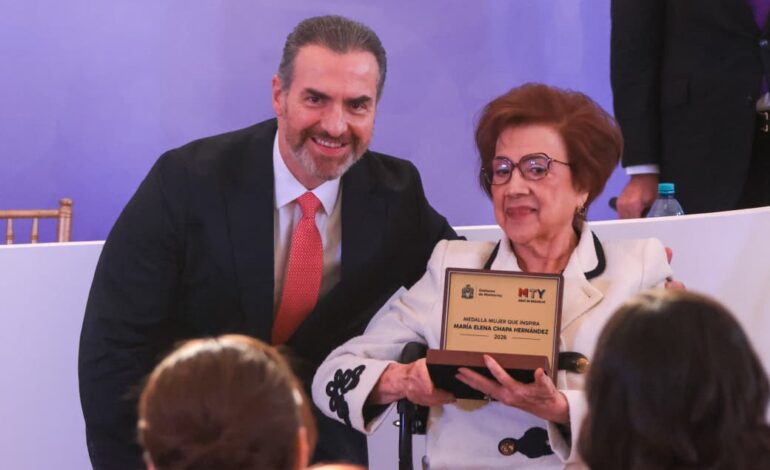 Reconoce Monterrey a mujeres destacadas con la Medalla “Mujer que Inspira, María Elena Chapa” 2026