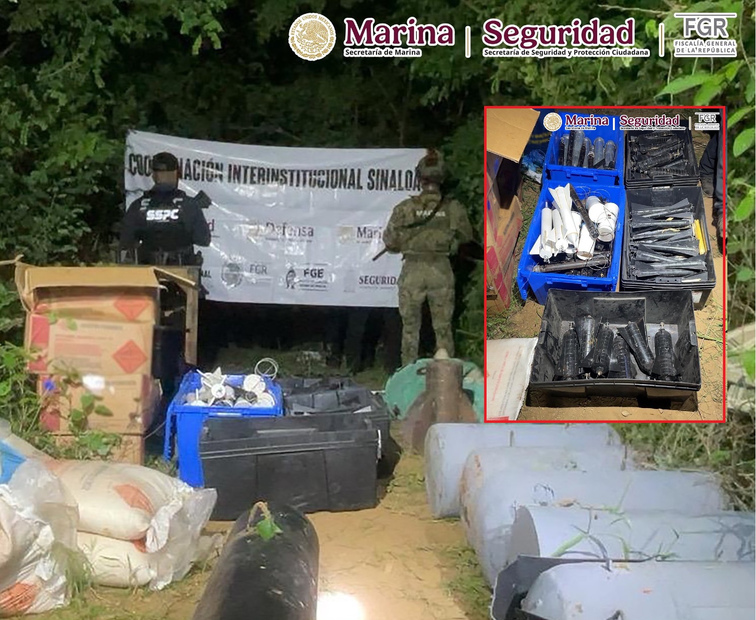 Localiza y desactiva la Semar 300 explosivos en El Rosarito, SInaloa