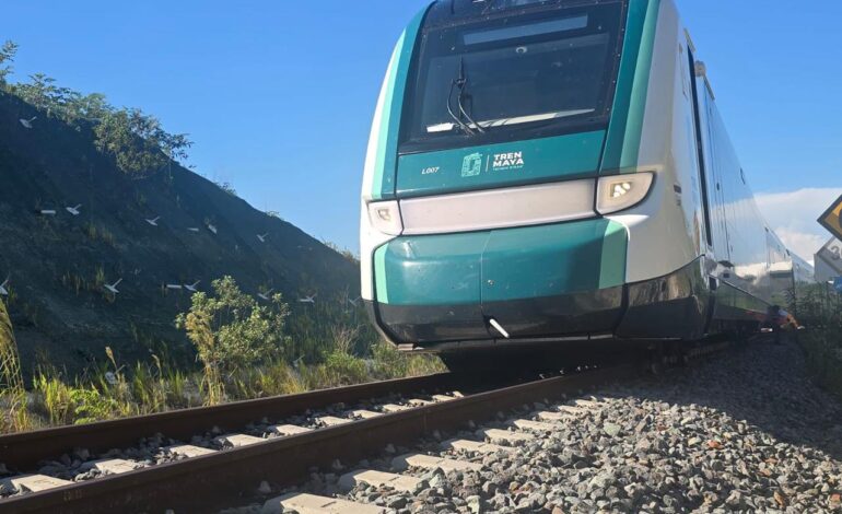 Vagón del Tren Maya se descarrila en Campeche
