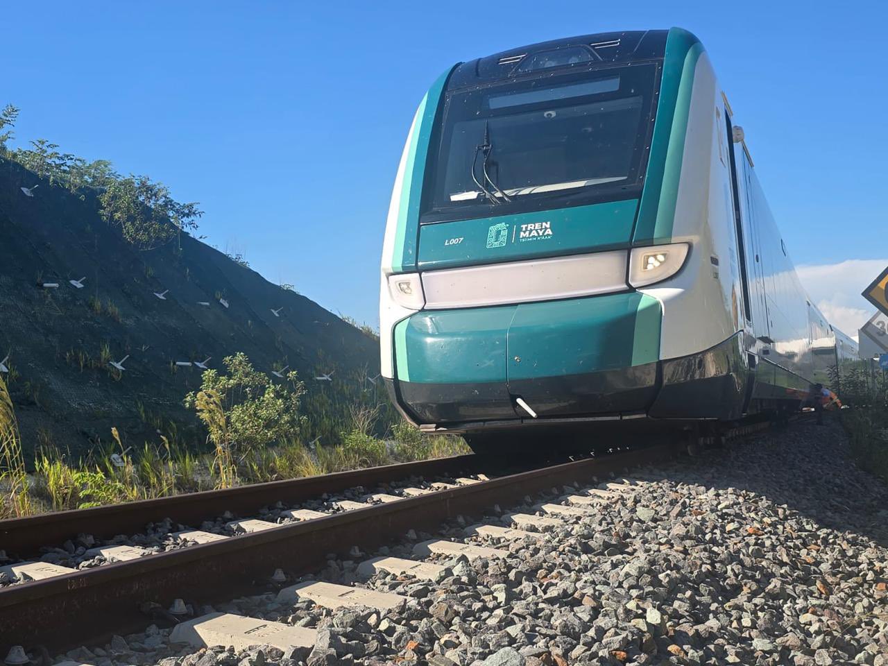 Vagón del Tren Maya se descarrila en Campeche