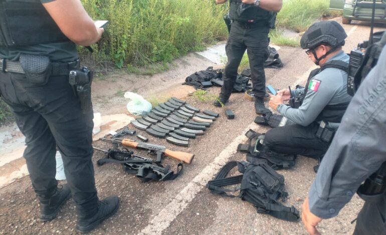 Detienen a cuatro delincuentes tras atacar con armas a federales en Culiacán