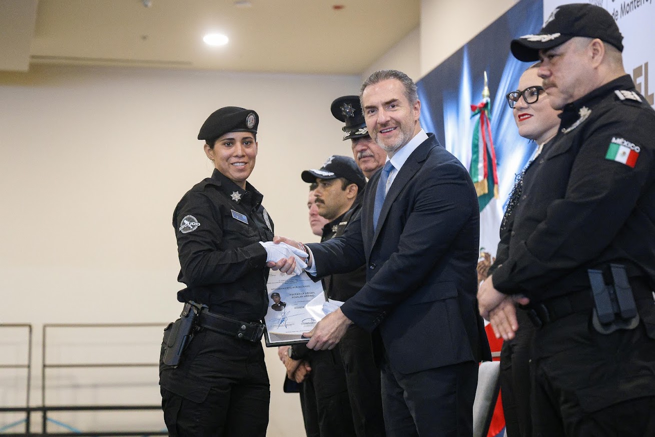 Ascienden a 100 oficiales de Seguridad Pública y Protección Ciudadana del Municipio de Monterrey