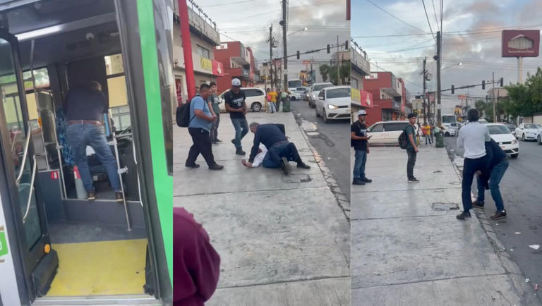 Conductor y chofer dejan el volante para agarrarse a golpes