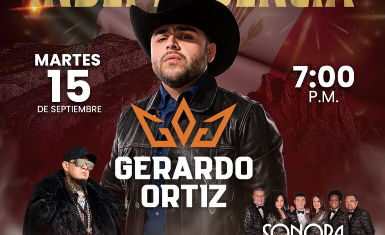 Invita García NL a dar el grito con Gerardo Ortiz, Millonario y la Sonora Dinamita
