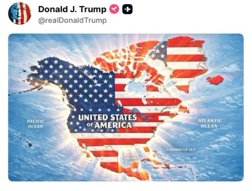 …Y ahora Trump publica mapa con México, Cuba y Canadá como parte de EU