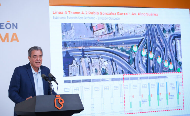 Descarta Estado cierres viales en Gonzalitos por obras de L4 del Metro
