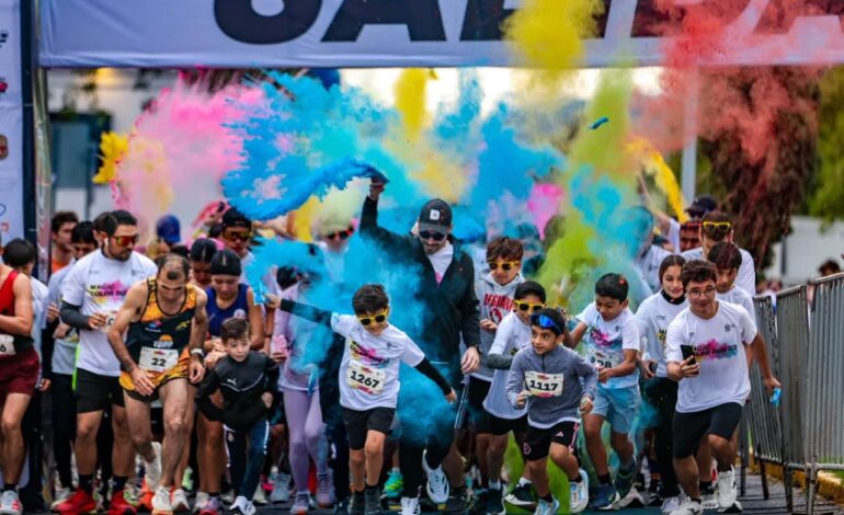 Todo un éxito la novena edición de la Magic Color Run 2026, en Santiago, N.L.