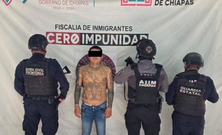 Líder pandillero asesina a seis mujeres en el Salvador, cae en Chiapas