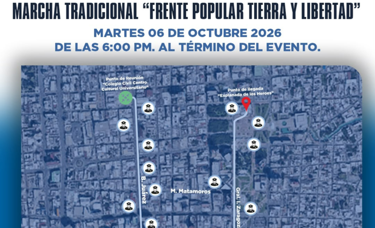 Anuncia Monterrey cierres viales hoy martes por marcha para conmemorar el 2 de octubre