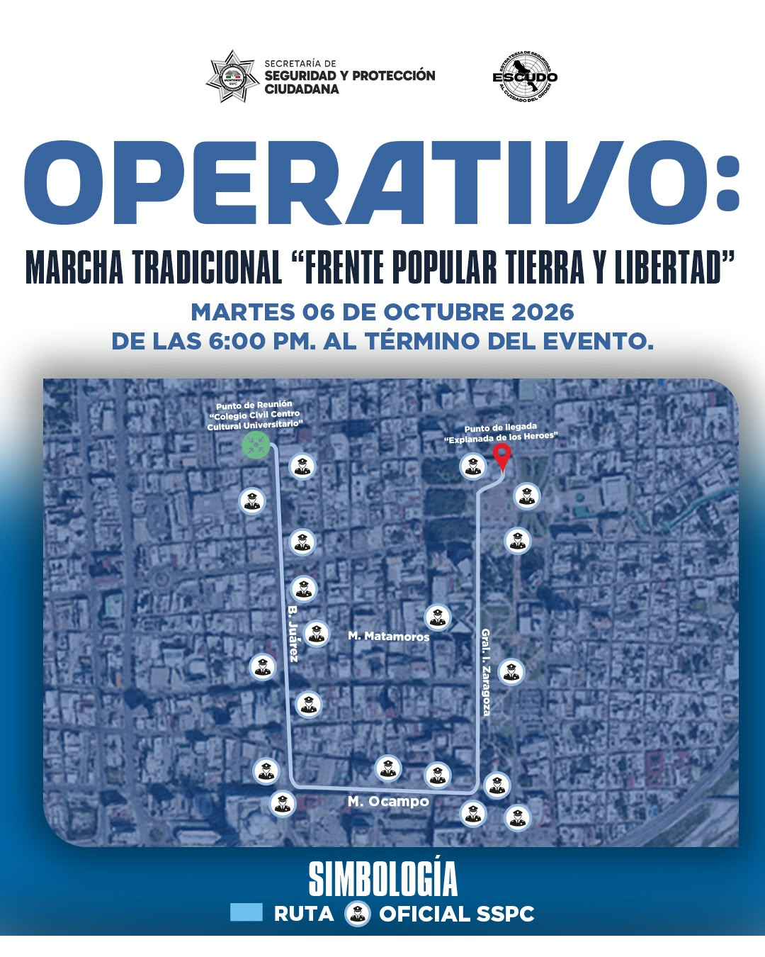 Anuncia Monterrey cierres viales hoy martes por marcha para conmemorar el 2 de octubre