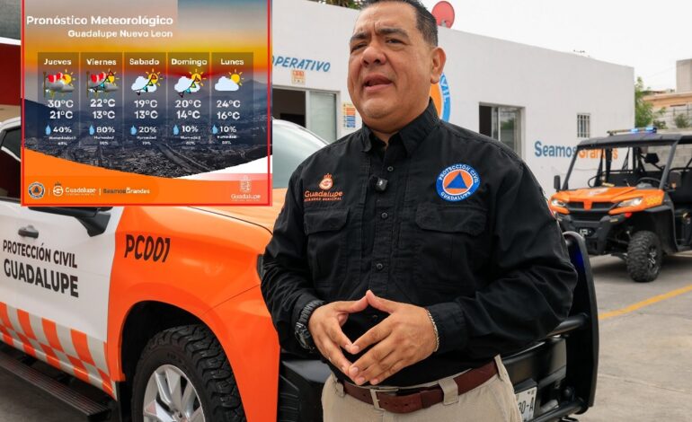 PC Guadalupe vigiará avance del frente frío No.2: Se esperan lluvias y baja temperatura