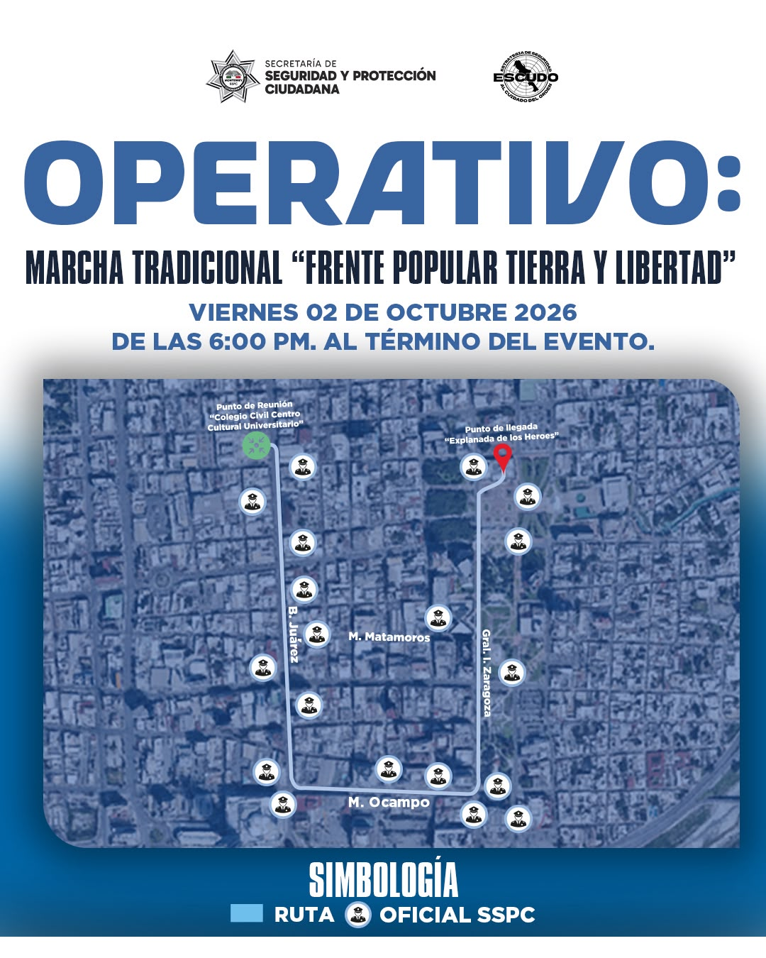 Implementará Municipio de Monterrey operativo vial por marcha del 2 de octubre