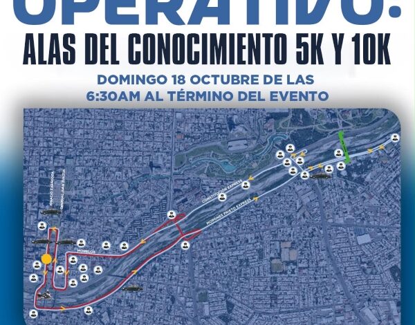 Implementará Tránsito de Monterrey operativo vial por carrera 5 y 10 K este domingo