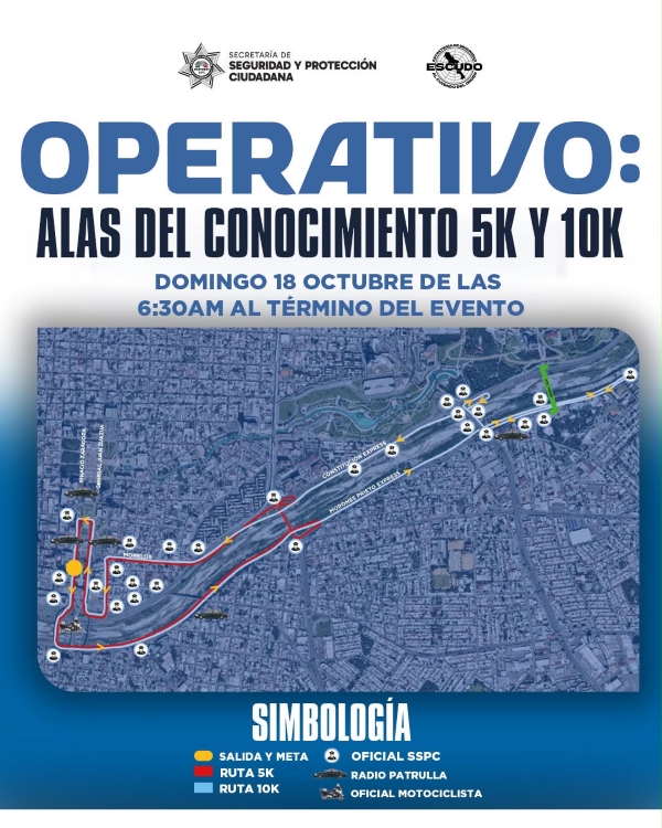 Implementará Tránsito de Monterrey operativo vial por carrera 5 y 10 K este domingo