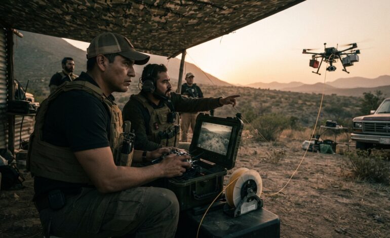 Drones de guerra de Ucrania equipados con fibra óptica llegan al crimen organizado en México