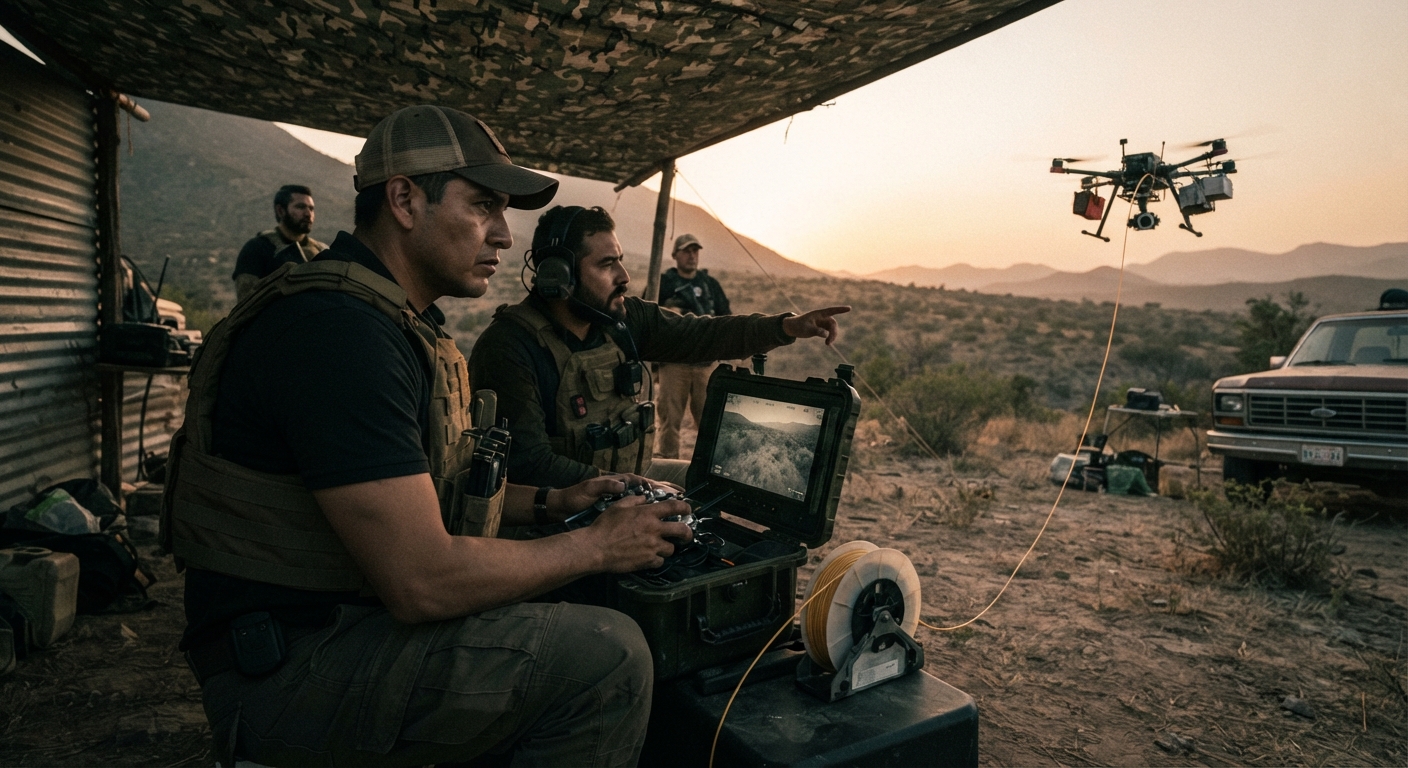 Drones de guerra de Ucrania equipados con fibra óptica llegan al crimen organizado en México